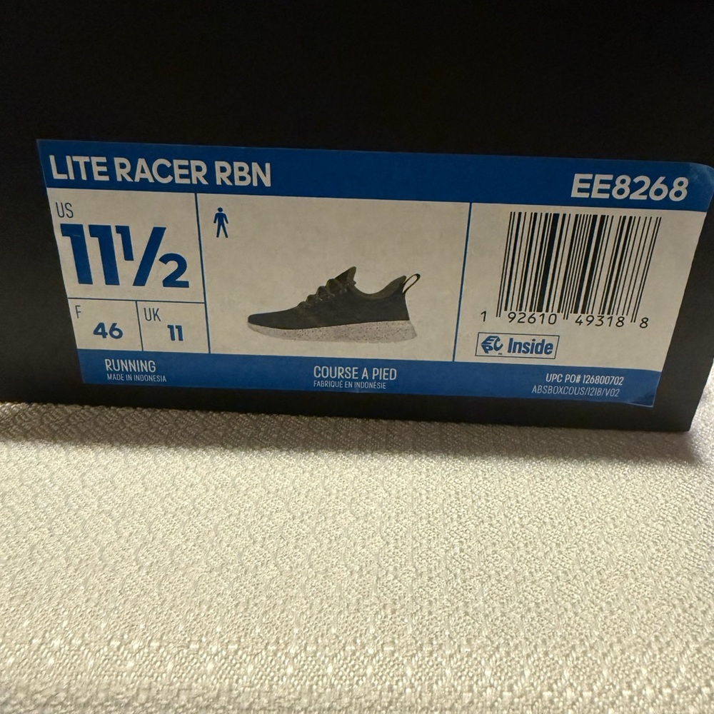 Adidas men’s 11.5 Lite Racer sneakers. - Picture 2 of 3